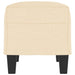 Bankje 70x35x41 cm stof crèmekleurig
