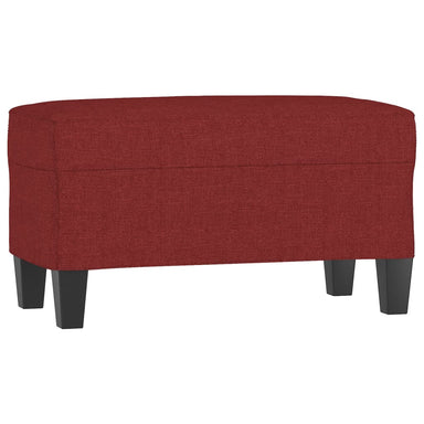 Bankje 70x35x41 cm stof wijnrood