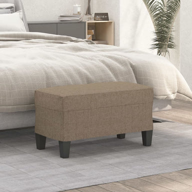 Bankje 70x35x41 cm stof taupe