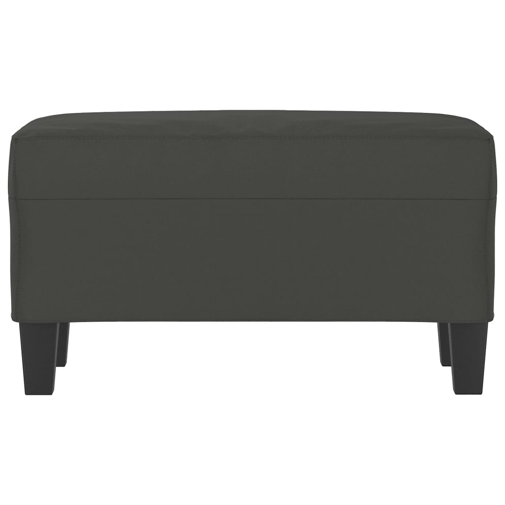 Bankje 70x35x41 cm microvezelstof donkergrijs
