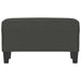 Bankje 70x35x41 cm microvezelstof donkergrijs