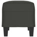 Bankje 70x35x41 cm microvezelstof donkergrijs