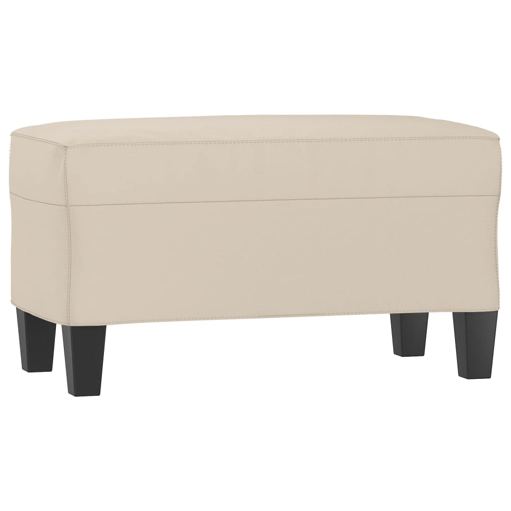 Bankje 70x35x41 cm microvezelstof crème