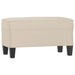 Bankje 70x35x41 cm microvezelstof crème