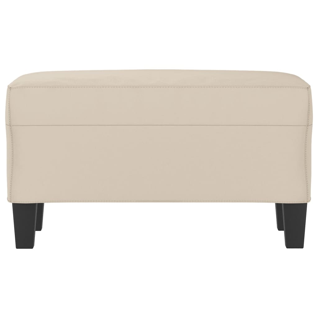 Bankje 70x35x41 cm microvezelstof crème
