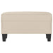 Bankje 70x35x41 cm microvezelstof crème