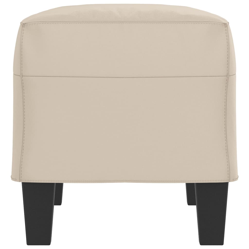 Bankje 70x35x41 cm microvezelstof crème