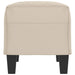 Bankje 70x35x41 cm microvezelstof crème