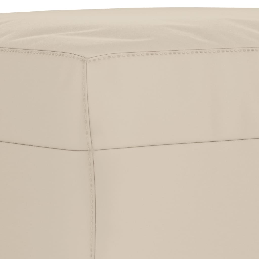 Bankje 70x35x41 cm microvezelstof crème