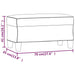 Bankje 70x35x41 cm microvezelstof beige