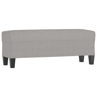 Bankje 100x35x41 cm stof lichtgrijs