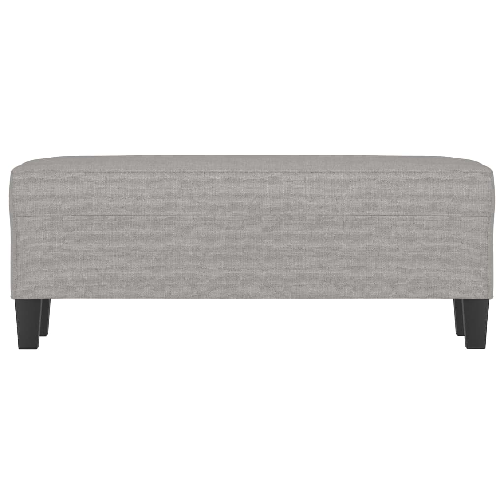 Bankje 100x35x41 cm stof lichtgrijs