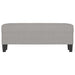 Bankje 100x35x41 cm stof lichtgrijs