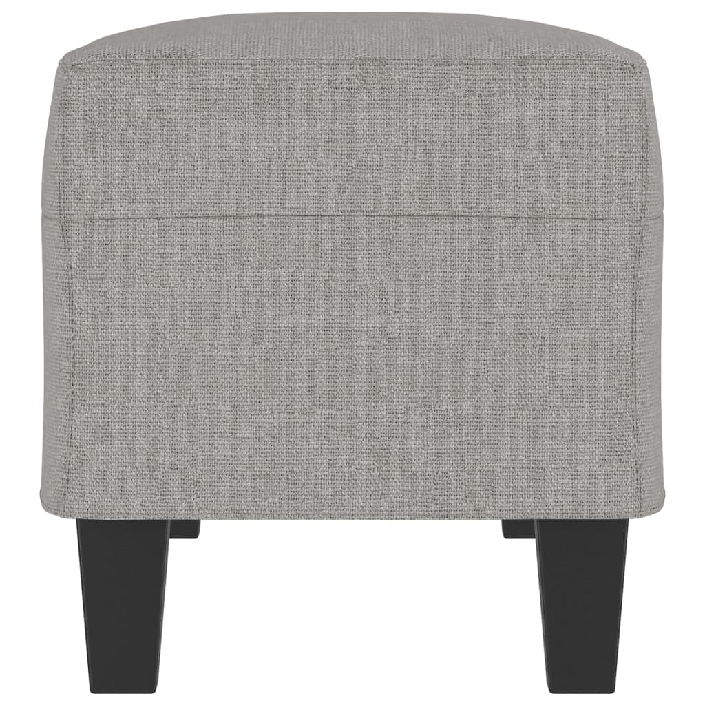 Bankje 100x35x41 cm stof lichtgrijs
