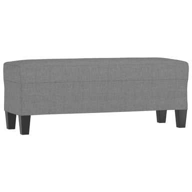 Bankje 100x35x41 cm stof donkergrijs