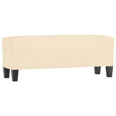 Bankje 100x35x41 cm stof crèmekleurig