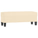 Bankje 100x35x41 cm stof crèmekleurig