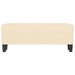 Bankje 100x35x41 cm stof crèmekleurig