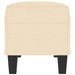 Bankje 100x35x41 cm stof crèmekleurig