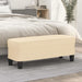 Bankje 100x35x41 cm stof crèmekleurig