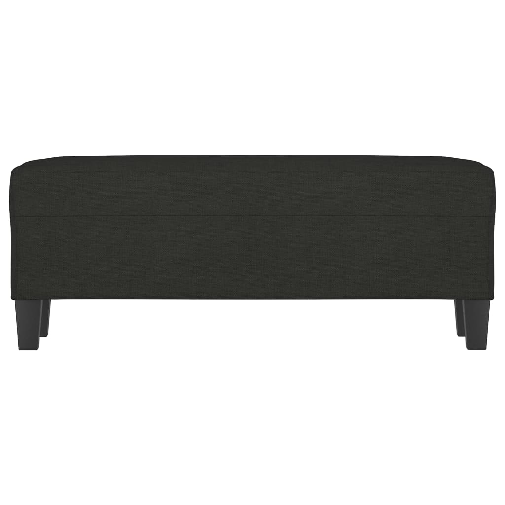 Bankje 100x35x41 cm stof zwart