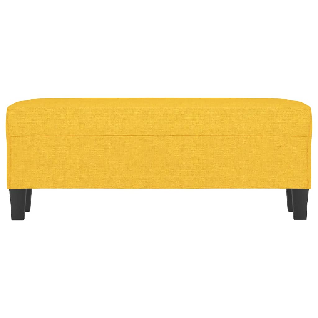 Bankje 100x35x41 cm stof lichtgeel