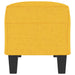 Bankje 100x35x41 cm stof lichtgeel