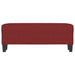 Bankje 100x35x41 cm stof wijnrood