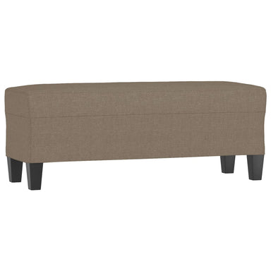 Bankje 100x35x41 cm stof taupe