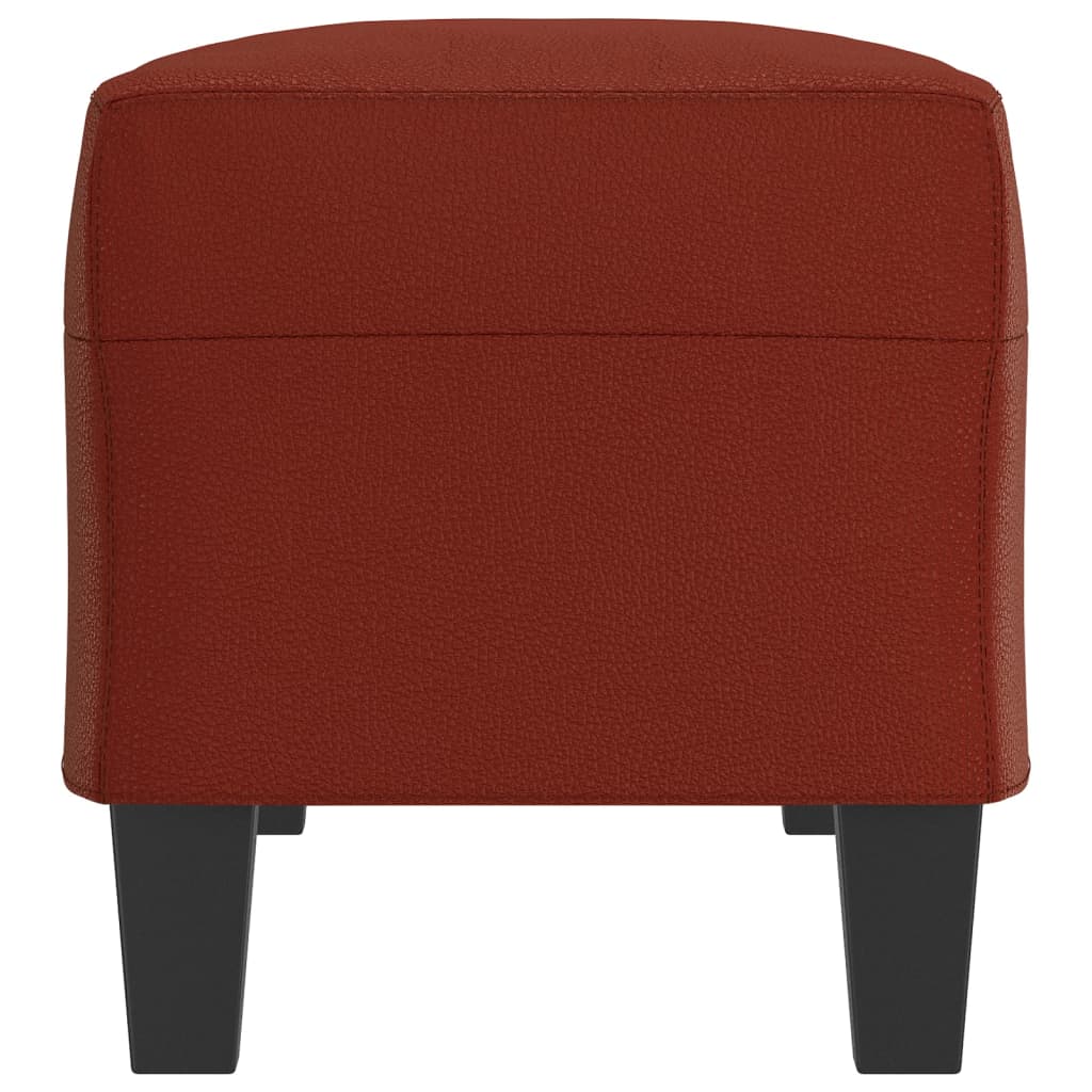 Bankje 100x35x41 cm kunstleer wijnrood
