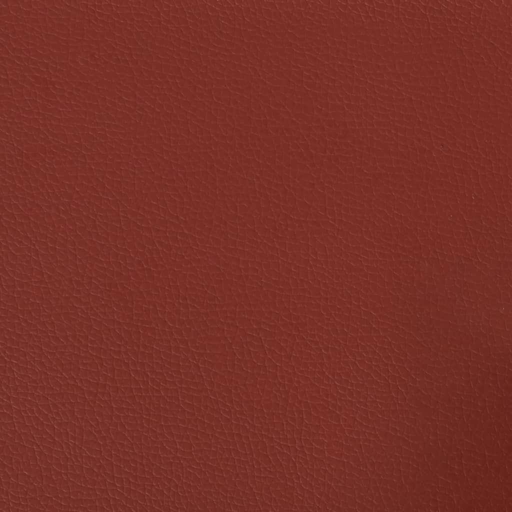 Bankje 100x35x41 cm kunstleer wijnrood