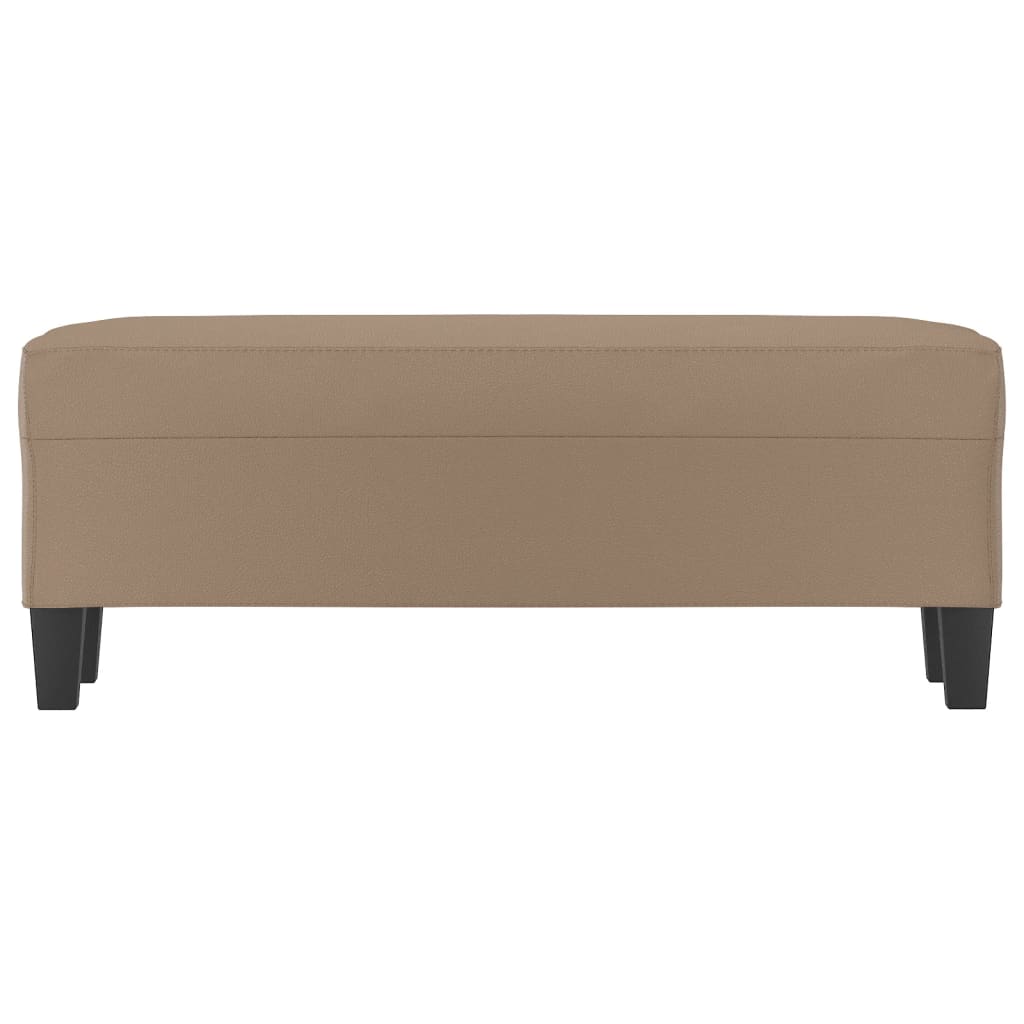 Bankje 100x35x41 cm kunstleer cappuccinokleurig