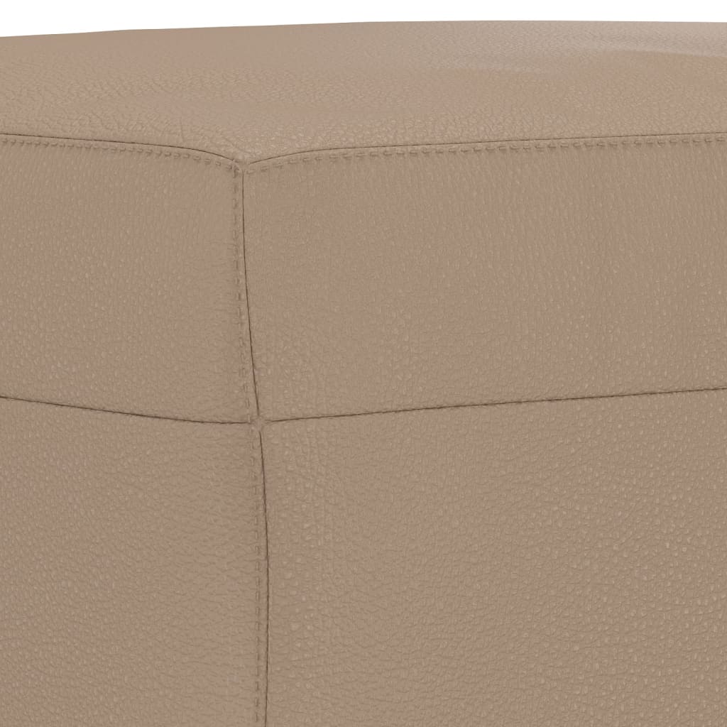 Bankje 100x35x41 cm kunstleer cappuccinokleurig