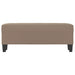 Bankje 100x35x41 cm microvezelstof taupe
