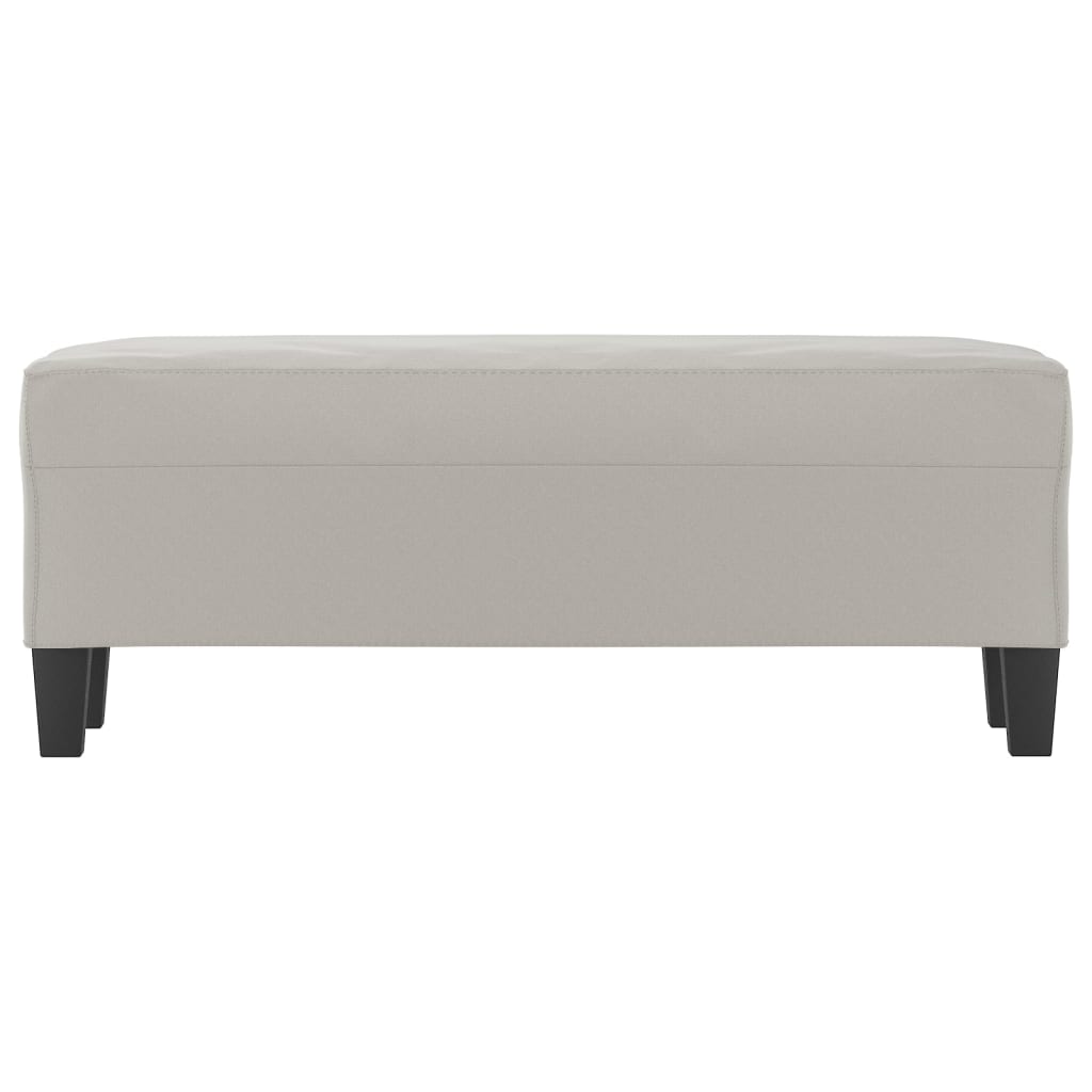 Bankje 100x35x41 cm microvezelstof stof lichtgrijs