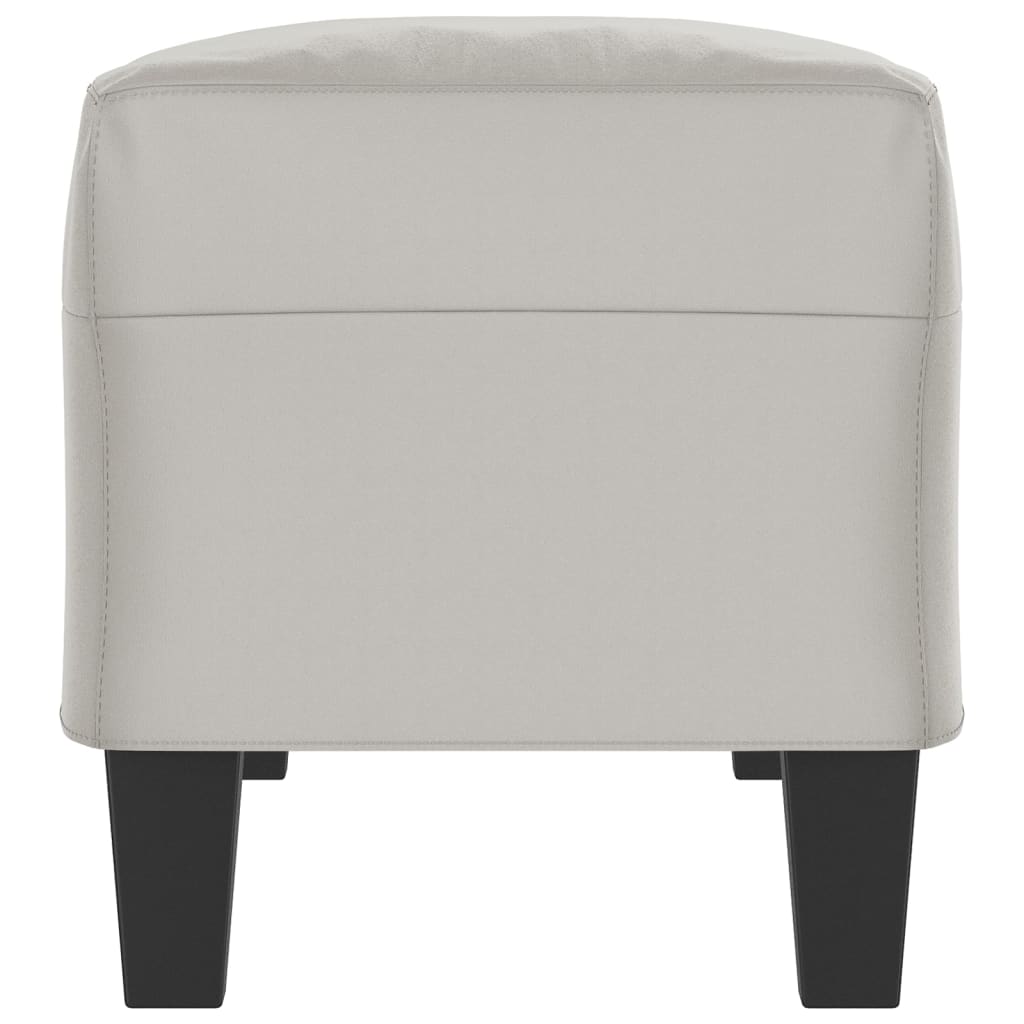 Bankje 100x35x41 cm microvezelstof stof lichtgrijs