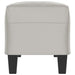 Bankje 100x35x41 cm microvezelstof stof lichtgrijs