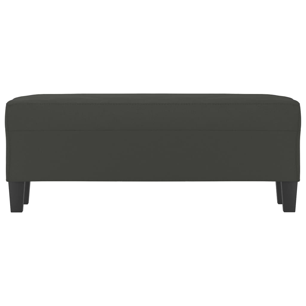 Bankje 100x35x41 cm microvezelstof donkergrijs