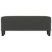 Bankje 100x35x41 cm microvezelstof donkergrijs