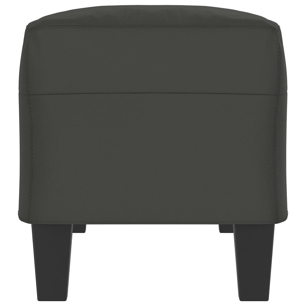 Bankje 100x35x41 cm microvezelstof donkergrijs
