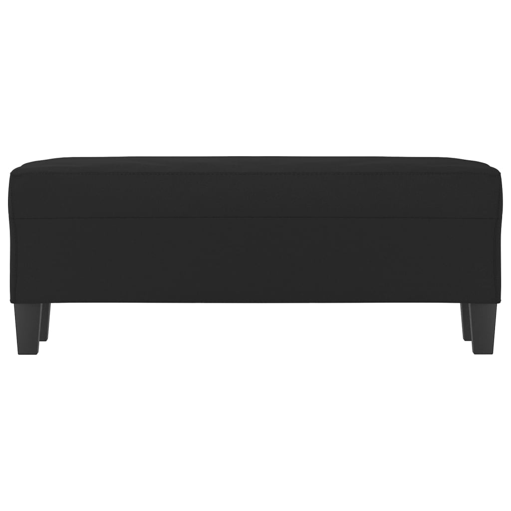 Bankje 100x35x41 cm microvezelstof zwart