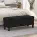 Bankje 100x35x41 cm microvezelstof zwart