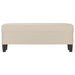 Bankje 100x35x41 cm microvezelstof crèmekleurig