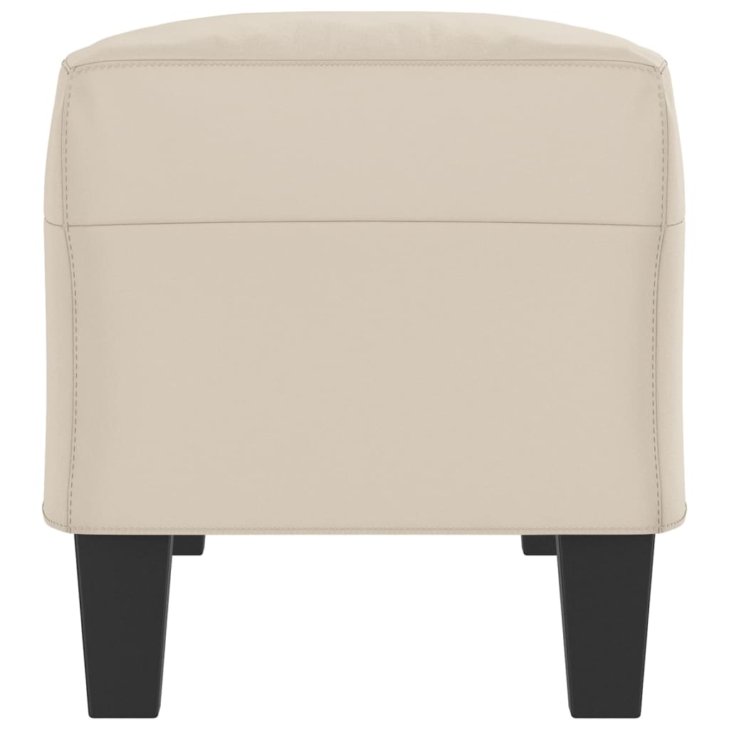 Bankje 100x35x41 cm microvezelstof crèmekleurig