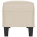 Bankje 100x35x41 cm microvezelstof crèmekleurig