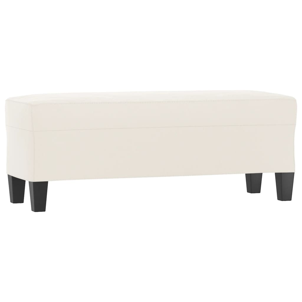 Bankje 100x35x41 cm microvezelstof beige