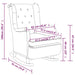 Fauteuil met schommelpoten en voetenbank stof donkergrijs
