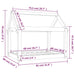 Hondenbed 81x60x70 cm massief grenenhout wit