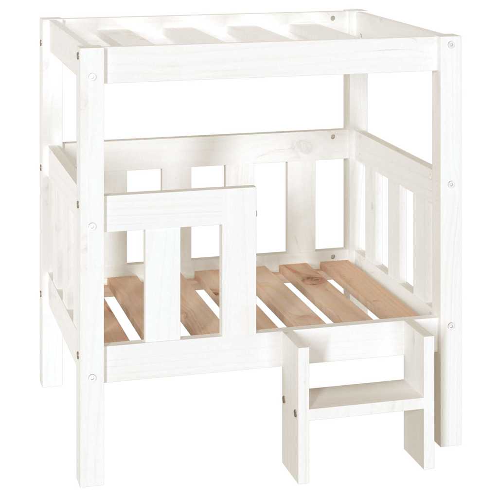Hondenmand 65,5x50,5x70 cm massief grenenhout wit