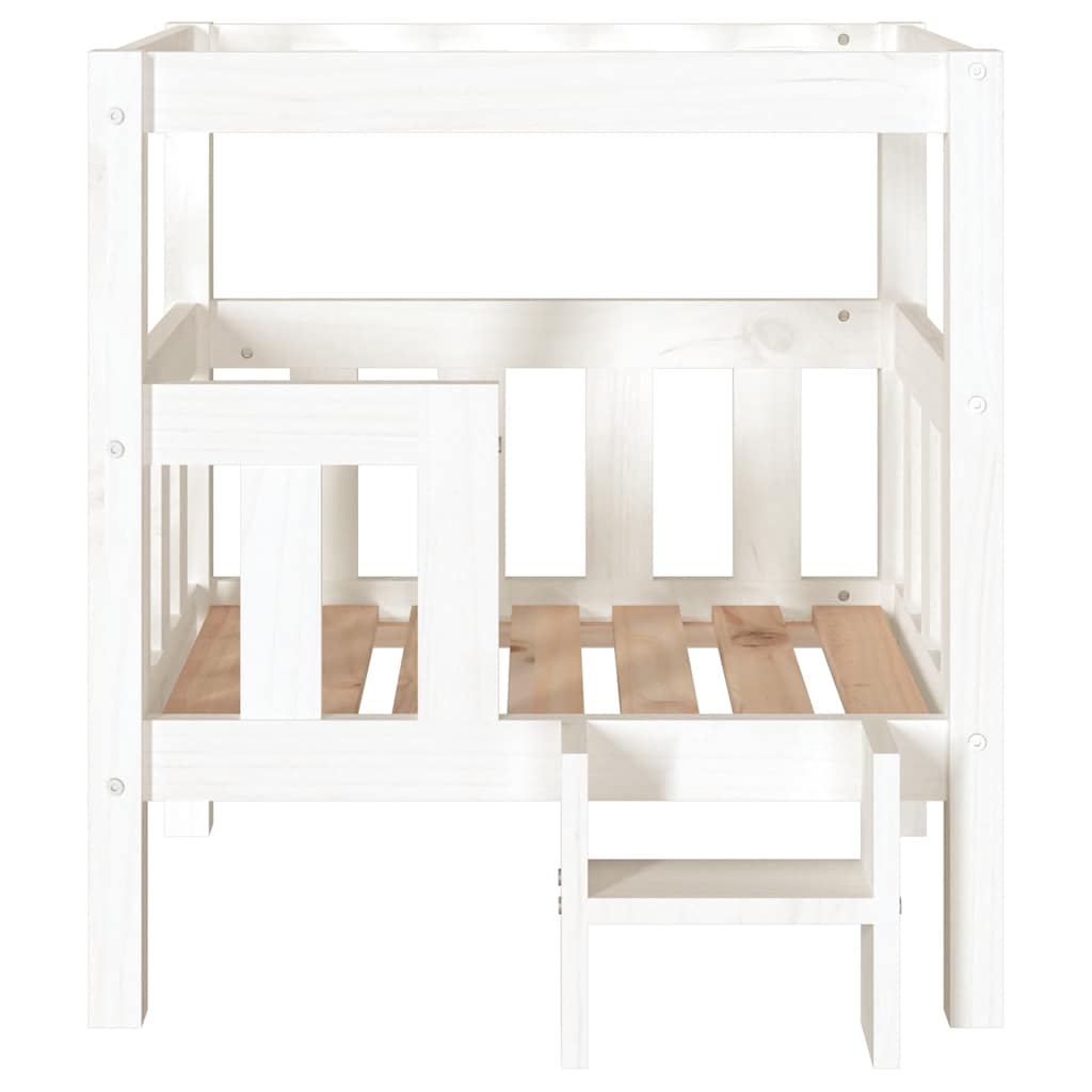 Hondenmand 65,5x50,5x70 cm massief grenenhout wit